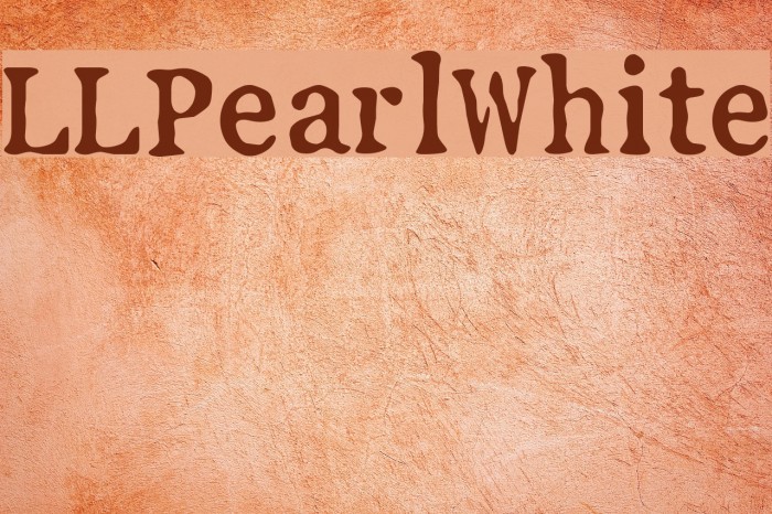 LLPearlWhite Font examples