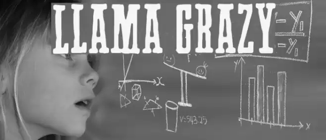 Llama Grazy Font examples