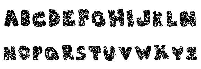 Lleno Destrozado Regular Font LOWERCASE