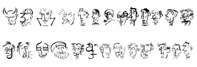 Lletraparits Schriftart Kleinbuchstaben