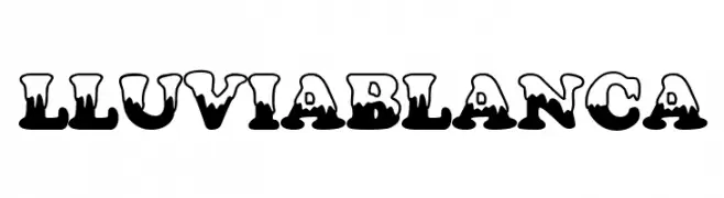 Lluvia Blanca Schriftart
