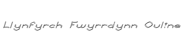 Llynfyrch Fwyrrdynn Ouline Font