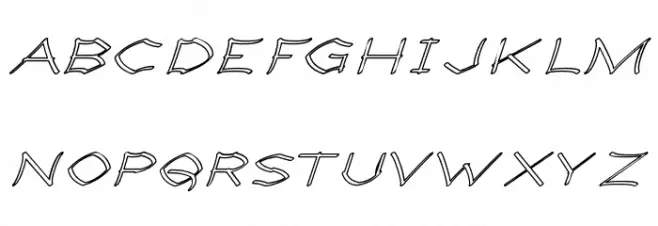 Llynfyrch Fwyrrdynn Ouline 字体 大写