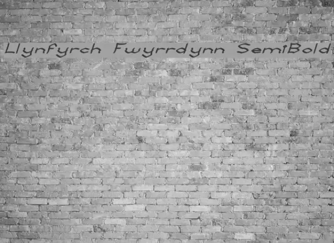 Llynfyrch Fwyrrdynn SemiBold Шрифта examples