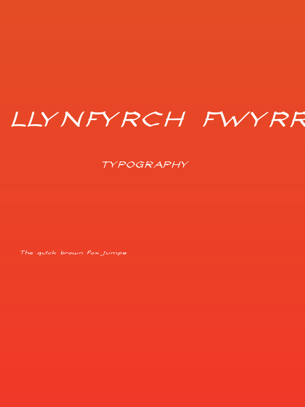 Llynfyrch Fwyrrdynn SemiBold Poster