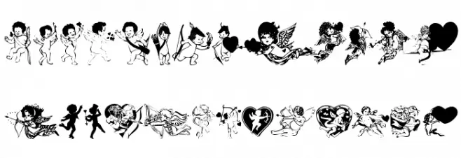 LM Cupids フォント 大文字