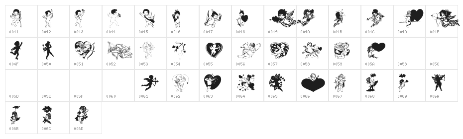 LM Cupids Character Map