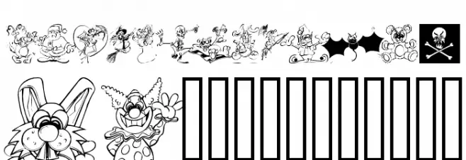 LM Holiday Toons フォント 大文字
