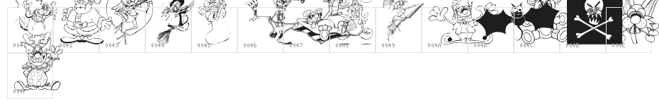 LM Holiday Toons Character Map