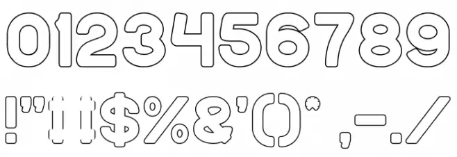 LMAO-Hollow Font OTHER CHARS