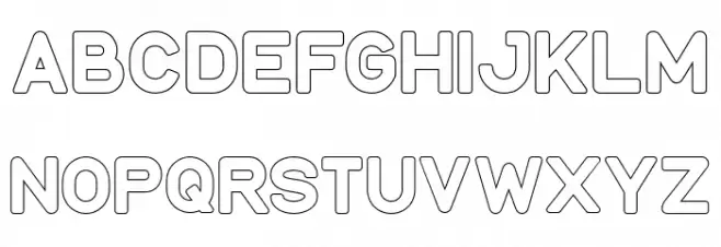 LMAO-Hollow Schriftart Groß
