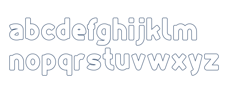 LMAO-Hollow Lowercase