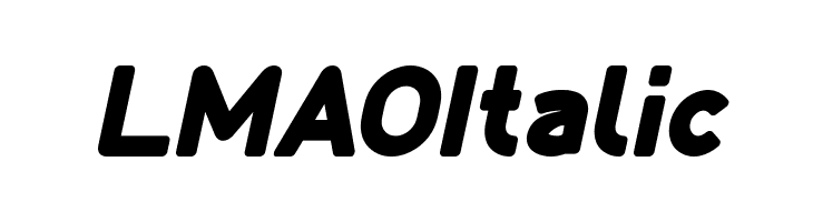 LMAO Italic  font caratteri gratis