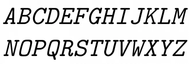LMMono10-Italic Schriftart Groß