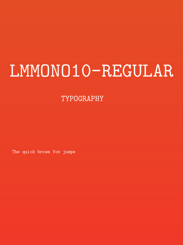 LMMono10-Regular Poster