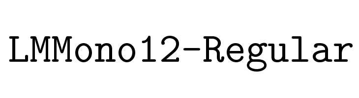LMMono12-Regular Font