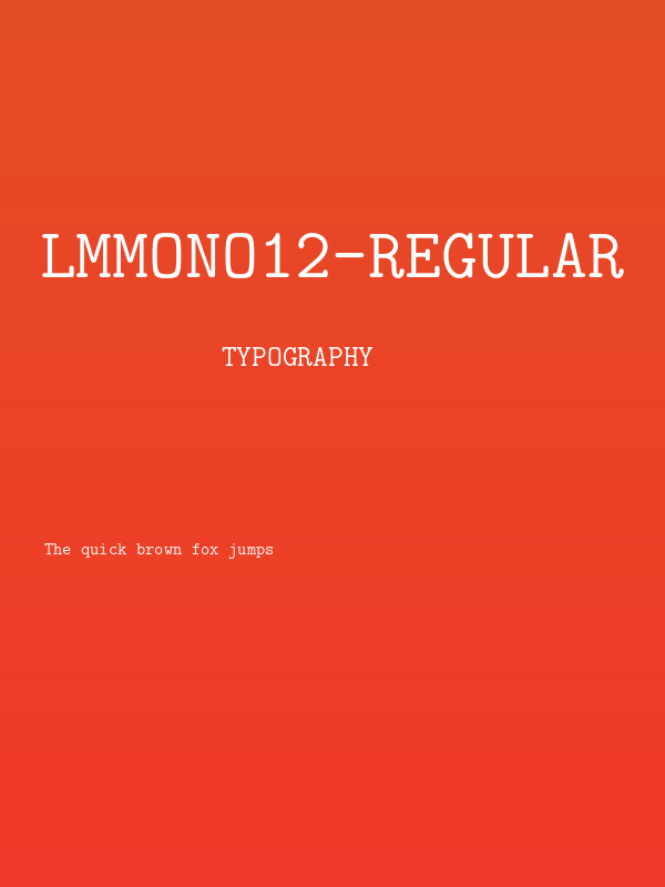 LMMono12-Regular Poster