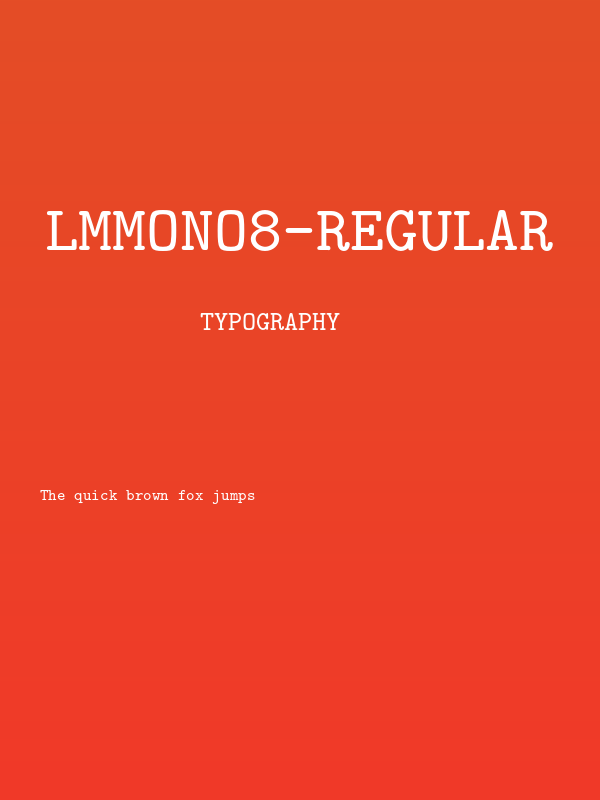 LMMono8-Regular Poster