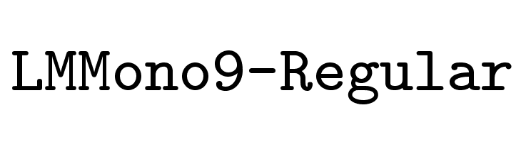 LMMono9-Regular Font
