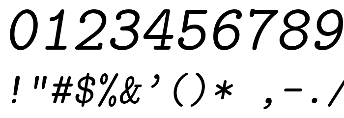 LMMonoCaps10-Oblique Font OTHER CHARS