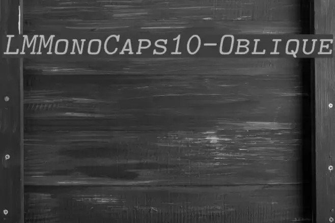 LMMonoCaps10-Oblique Example 3