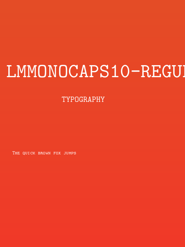 LMMonoCaps10-Regular Poster
