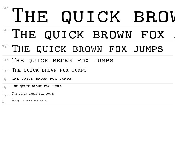 LMMonoCaps10-Regular Waterfall