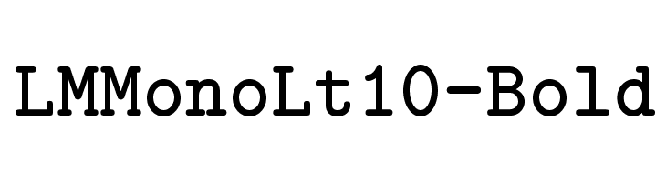 LMMonoLt10-Bold Font