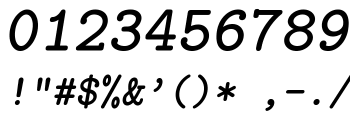 LMMonoLt10-BoldOblique Font OTHER CHARS
