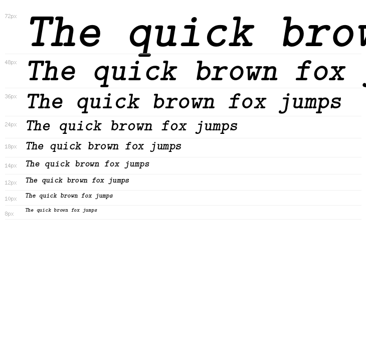 LMMonoLt10-BoldOblique Waterfall