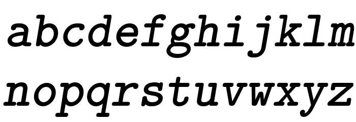 LMMonoLt10-BoldOblique Font LOWERCASE