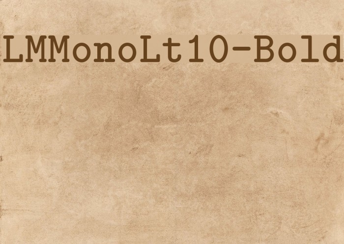 LMMonoLt10-Bold Font examples