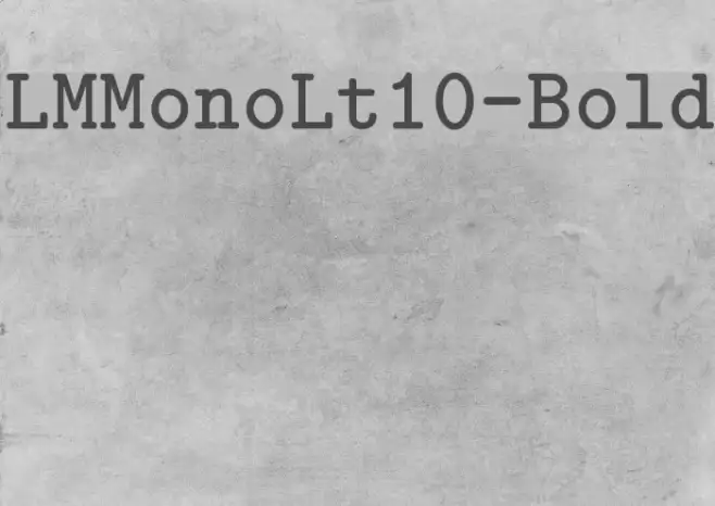 LMMonoLt10-Bold Example 2