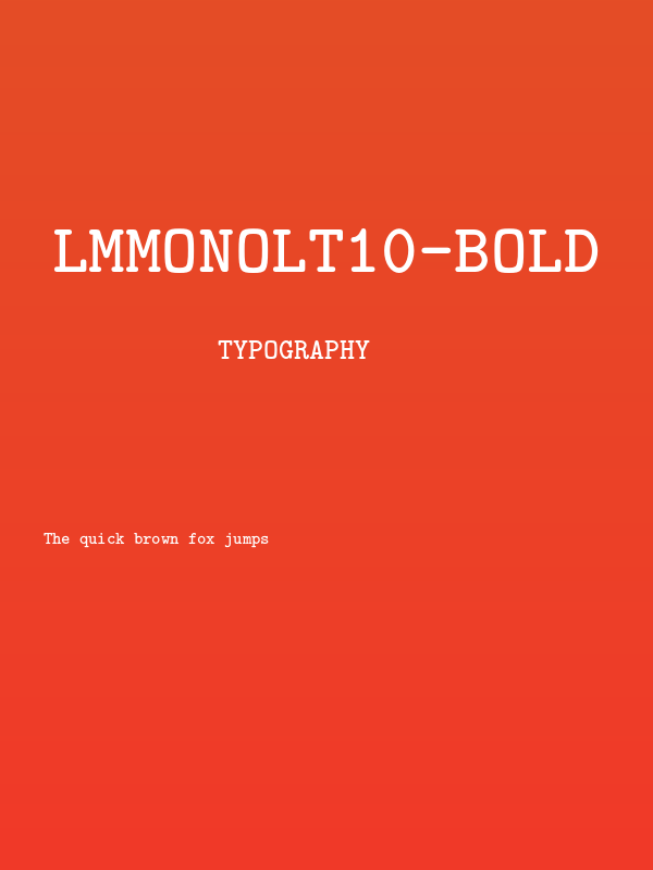 LMMonoLt10-Bold Poster