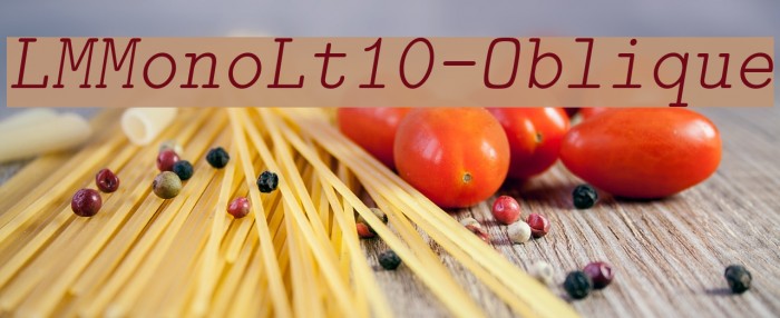 LMMonoLt10-Oblique Font examples