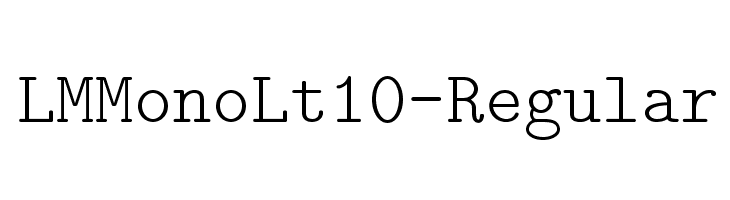 LMMonoLt10-Regular Шрифта