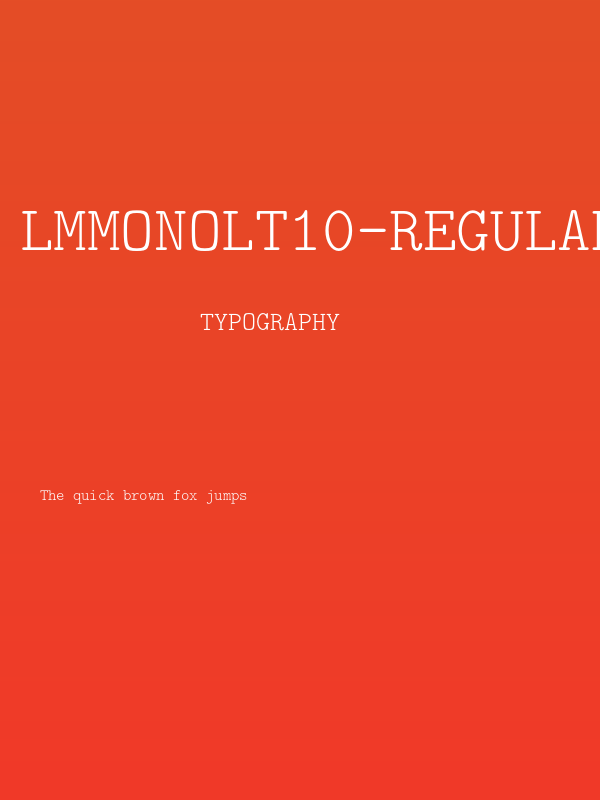 LMMonoLt10-Regular Poster