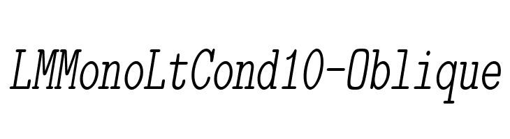 LMMonoLtCond10-Oblique  Descarca Fonturi Gratis