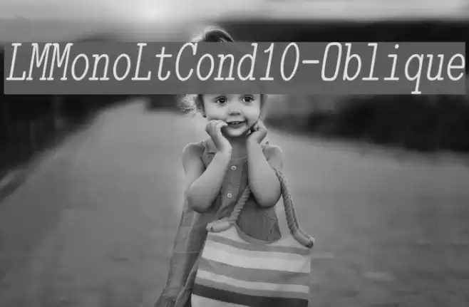 LMMonoLtCond10-Oblique Font examples