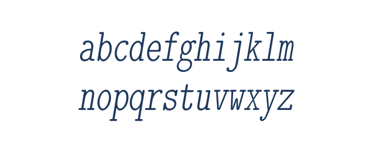 LMMonoLtCond10-Oblique Lowercase
