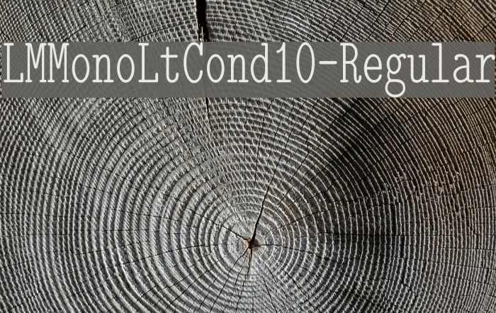 LMMonoLtCond10-Regular Font examples