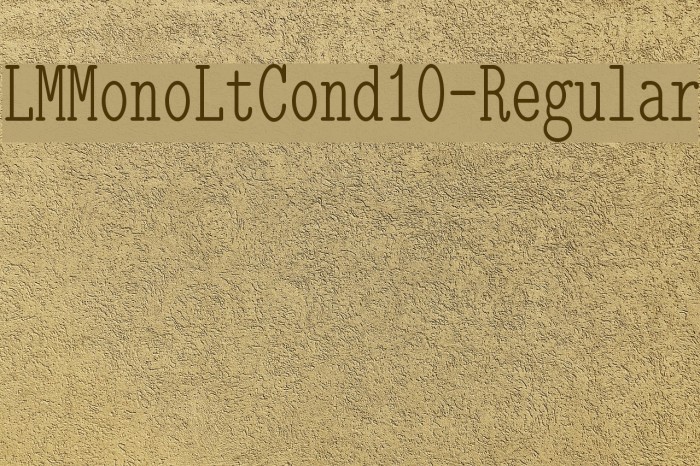 LMMonoLtCond10-Regular Font examples