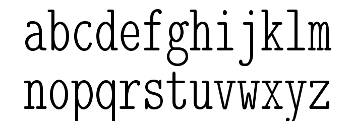 LMMonoLtCond10-Regular Font LOWERCASE