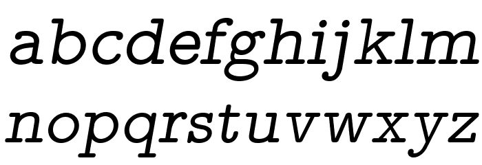 LMMonoProp10-Oblique Font LOWERCASE