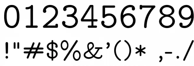 LMMonoProp10-Regular Font OTHER CHARS