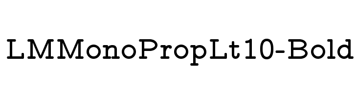 LMMonoPropLt10-Bold Font