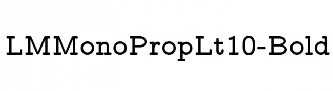 LMMonoPropLt10-Bold  Descarca Fonturi Gratis