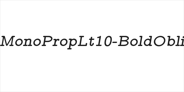 LMMonoPropLt10-BoldOblique Logo