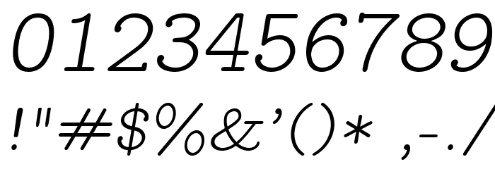 LMMonoPropLt10-Oblique Font OTHER CHARS