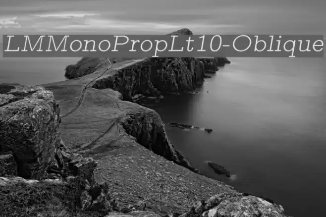 LMMonoPropLt10-Oblique Font examples
